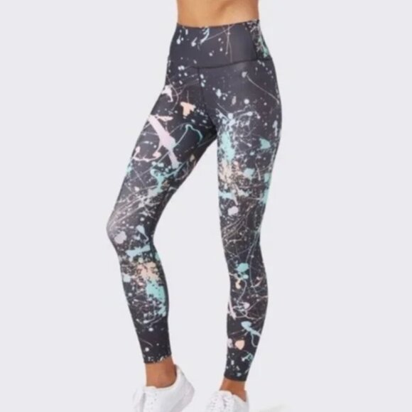 Splits59 Pants - Bandier x Splits59 Paint Splatter Women's Work Out Leggings Womens Size XS